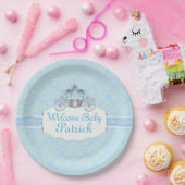 Blauw, kleine prins, Baby shower, papieren Borden Papieren Bordje (Feest)