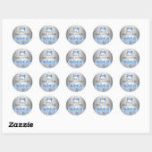 Blauw Kleine Prins Kroon Baby shower Sticker (Vel)