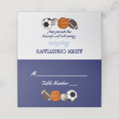 Blauw Kleur Blok Sport Party Plaatskaarten Plaatskaartje (Buitenkant ongevouwen)