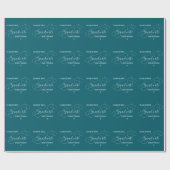 Blauw Kleur Chic Script Afstudeerklas 2026 Cadeaupapier (Vlak)