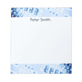 Blauw kleurenpatroon notitieblok (Voorkant)