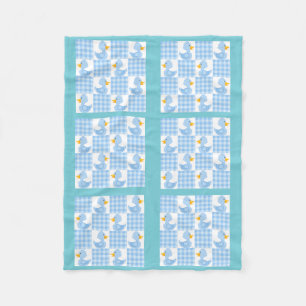 Blauw kleurentapeluis ontwerpventilator fleece deken