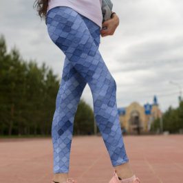 Blauw kleurig diagram leggings