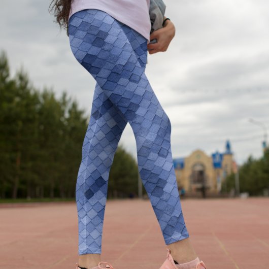 Blauw kleurig diagram leggings