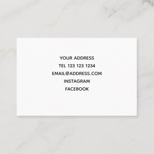 Blauw kleurpatroon visitekaartje (Achterkant)