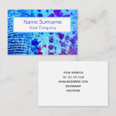 Blauw kleurpatroon visitekaartje (Voorkant / Achterkant)