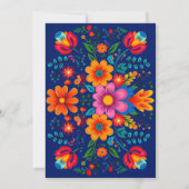 Blauw Kleurrijke Mexicaanse Fiesta Bachelorette Pa Kaart (Achterkant)