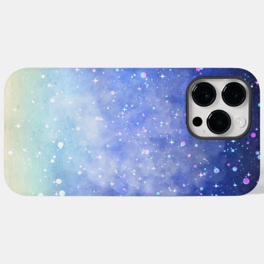 Blauw Kleurrijke Moderne Waterverf Kunst Sterrenna Case-Mate iPhone Case (Achterkant (horizontaal))