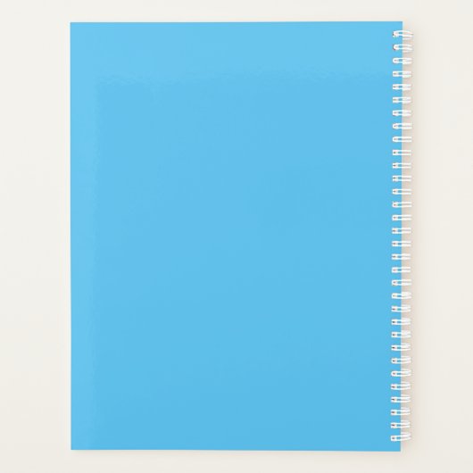 Blauw Kleurrijke Paraplu's School Classroom Planner (Achterkant)