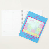 Blauw Kleurrijke Paraplu's School Classroom Planner (Display)