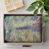 Blauw Kleurrijke Waterverf Decoupage Winter Scene Tissuepapier (Geschenk)