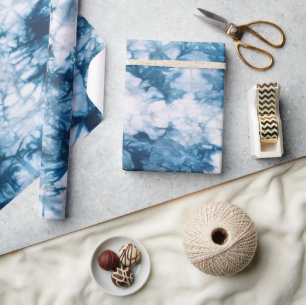 Blauw kleurstofverdampingspapier cadeaupapier
