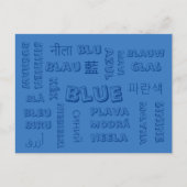 Blauw - Kleurtalen op Briefkaarten (Voorkant)