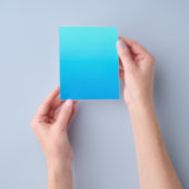 Blauw kleurverloop flyer (Hand)