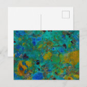 Blauw Klif Chrysocolla Briefkaart (Voorkant / Achterkant)