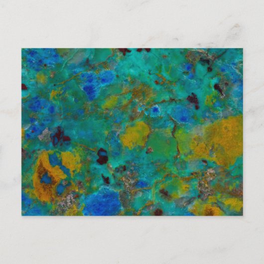 Blauw Klif Chrysocolla Briefkaart (Voorkant)