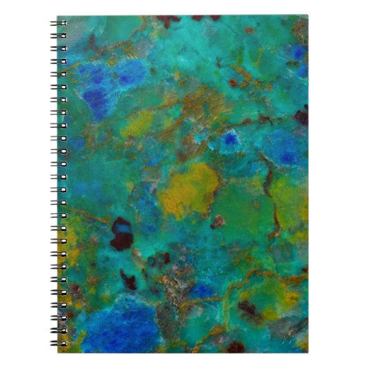 Blauw Klif Chrysocolla Notitieboek (Voorkant)