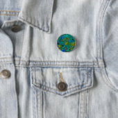 Blauw Klif Chrysocolla Ronde Button 3,2 Cm (In situ)