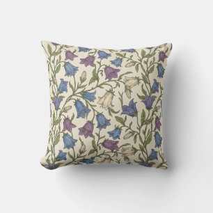 Blauw Klokjes Bloempatroon - Esthetische Botanisch Kussen