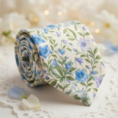 Blauw Klokjesveld Stropdas