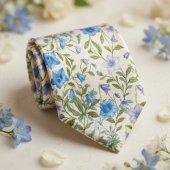 Blauw Klokjesveld Stropdas