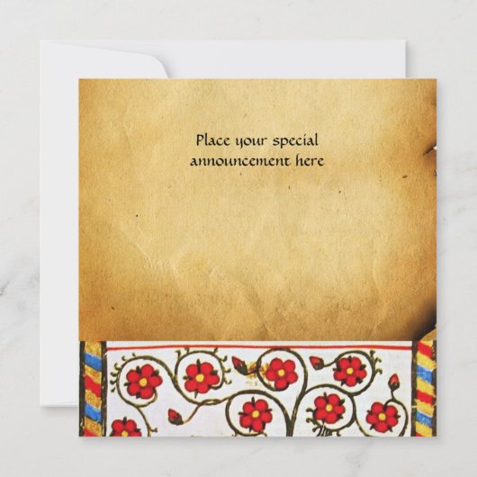 BLAUW KNIGHT OP HET MIDDELGROTE PARCHMENT VAN DE H KAART (Achterkant)