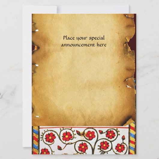 BLAUW KNIGHT OP HET MIDDELGROTE PARCHMENT VAN DE H KAART (Achterkant)