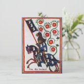 BLAUW KNIGHT OP HET MIDDELGROTE PARCHMENT VAN DE H KAART (Staand voorkant)