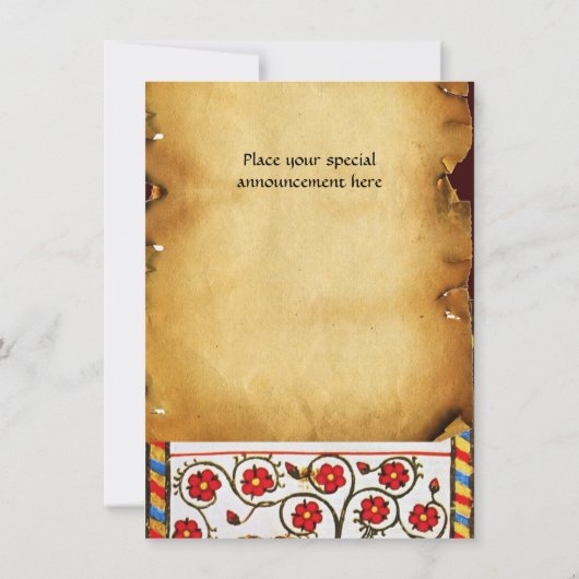 BLAUW KNIGHT OP HET MIDDELGROTE PARCHMENT VAN DE H KAART (Achterkant)