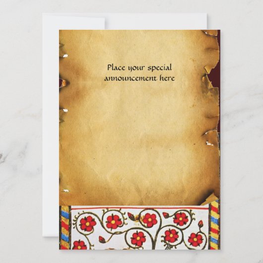 BLAUW KNIGHT OP HET MIDDELGROTE PARCHMENT VAN DE H KAART (Achterkant)