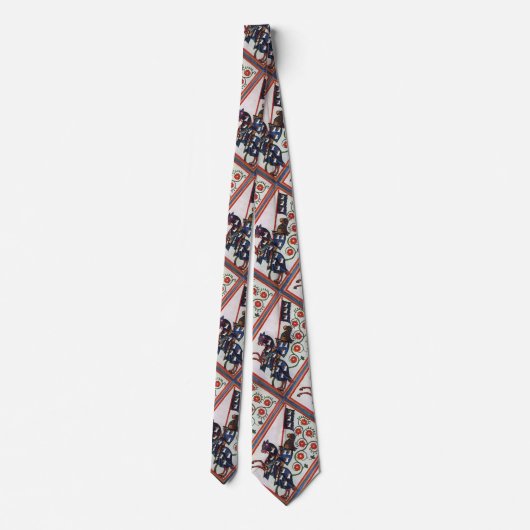 BLAUW KNIGHT OP HORSEBACK Medieval Miniatuur Stropdas (Achterkant)