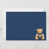Blauw Knuffelbeer Jongens Verjaardag Bedankt (Achterkant)