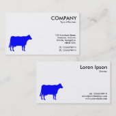 Blauw Koe symbool - wit Visitekaartje (Voorkant / Achterkant)