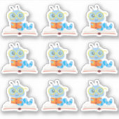 Blauw koekjesthema sticker (Voorkant)