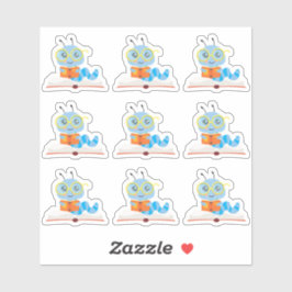 Blauw koekjesthema sticker
