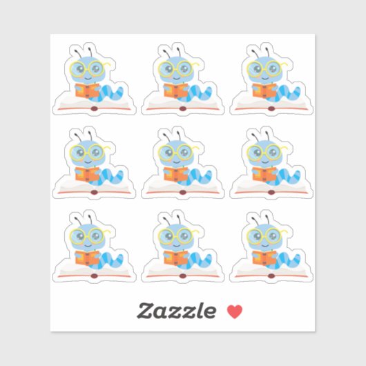 Blauw koekjesthema sticker (Vel)