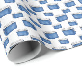 Blauw koelpapier cadeaupapier (Rol Hoek)