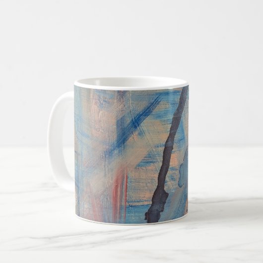 Blauw koffiemok (Voorkant links)