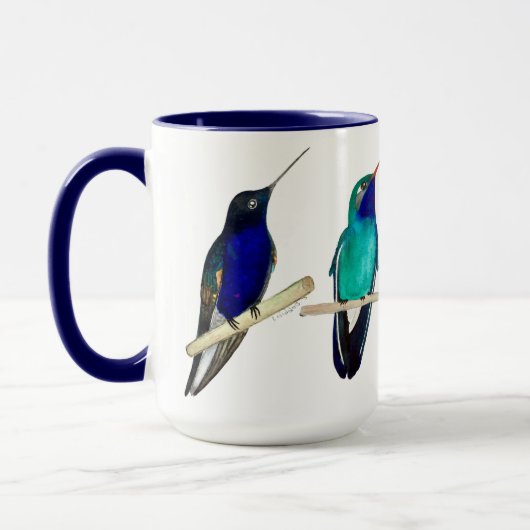 Blauw Kolibrie Mok (Links)
