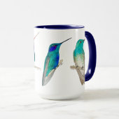 Blauw Kolibrie Mok (Voorkant rechts)