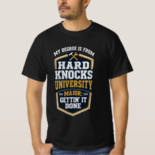 Blauw Kollor Humor   Diploma van de Harde Leerscho T-shirt