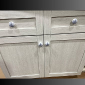 Blauw Konijn en Lavendel Grens Keramische Knop