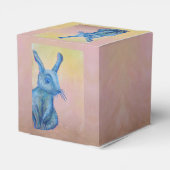 Blauw konijn geschenkdoos bedankdoosjes (Achterkant)