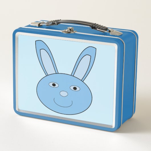 Blauw Konijn Konijnengezicht Lente Pasen (Voorkant)