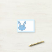 Blauw Konijn Konijnengezicht Lente Pasen Post-it® Notes (Op bureau)