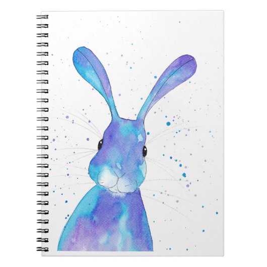 Blauw Konijn Pepermunt Notitieboek (Voorkant)
