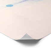 Blauw Konijn Waterverf Kunstwerk Poster (Hoek)