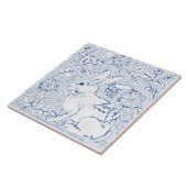  Blauw Konijnenkonijn Vogel Bloemen Gezichten Link Tegeltje (Zijkant)