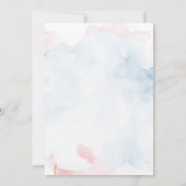 Blauw Konijntje Pasen Verjaardag Kleurrijke Bloeme Kaart (Achterkant)