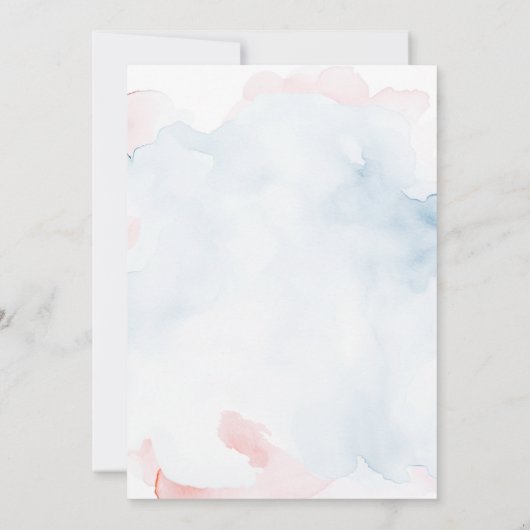 Blauw Konijntje Pasen Verjaardag Kleurrijke Bloeme Kaart (Achterkant)